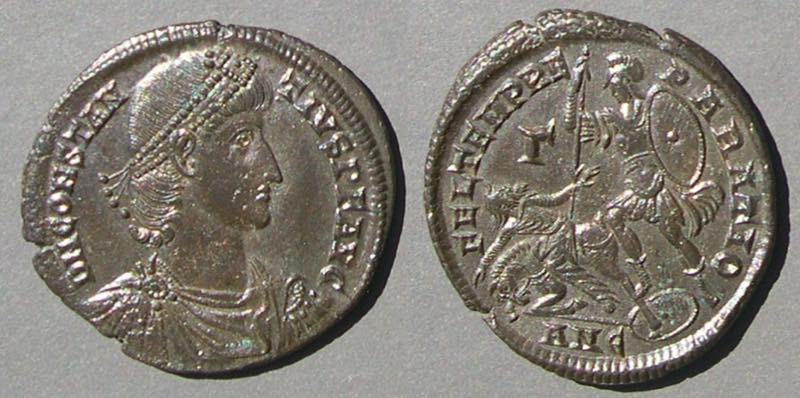 Soldier Spearing Horseman Legion Battle Ancient Coin House 5Star-TD Ancient Roman Coin Constantius II 