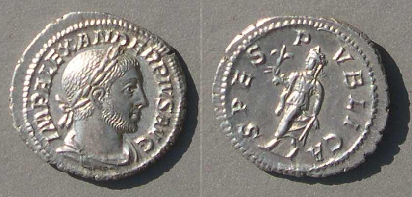 Denarius - Maximinus Thrax (FIDES MILITVM; Fides) - Roman Empire