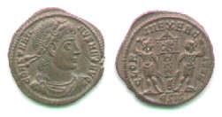 Constantine II/GLORIA EXERCITVS, one standard
