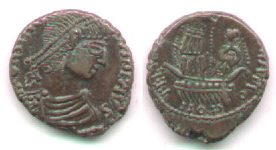 imitation Constantius II/galley AE2