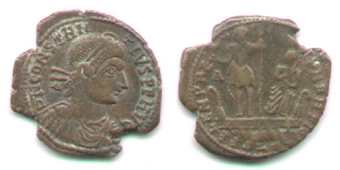 imitation Constantius II/galley AE2