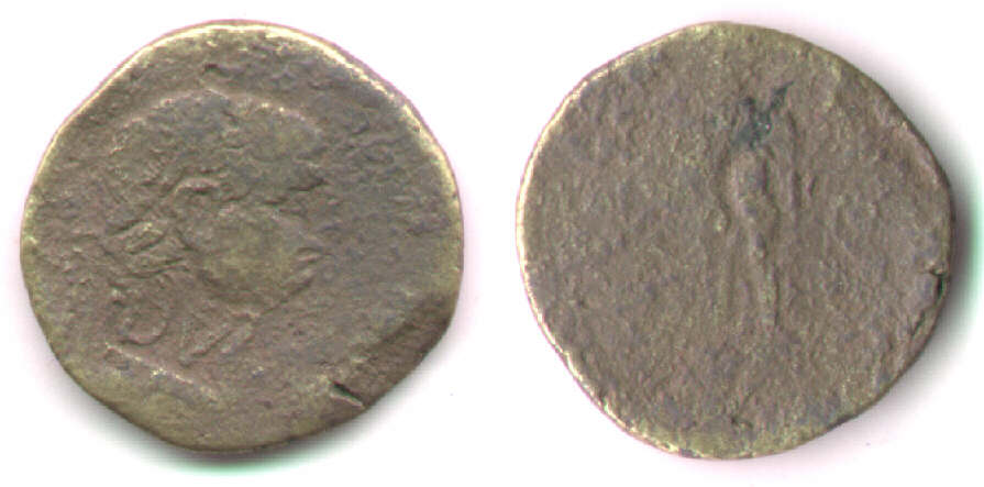 sestertius imitation, DV countermark